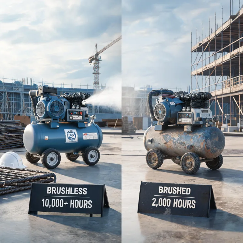 Brushless vs Brushed: Which Two Stage Oil Free Portable Air Compressor Lasts Longer